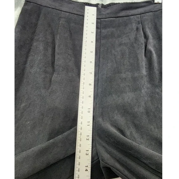 Vintage R&K Originals Pant Suit Womens 12 Black Burgundy Gold Embroidered Sueded - Picture 15 of 16